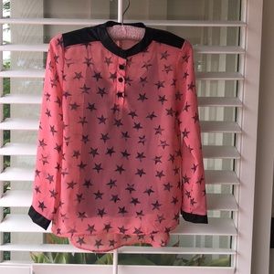 Kids sheer long sleeve blouse